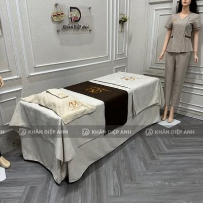 Ga giường spa vải Gấm sần sang